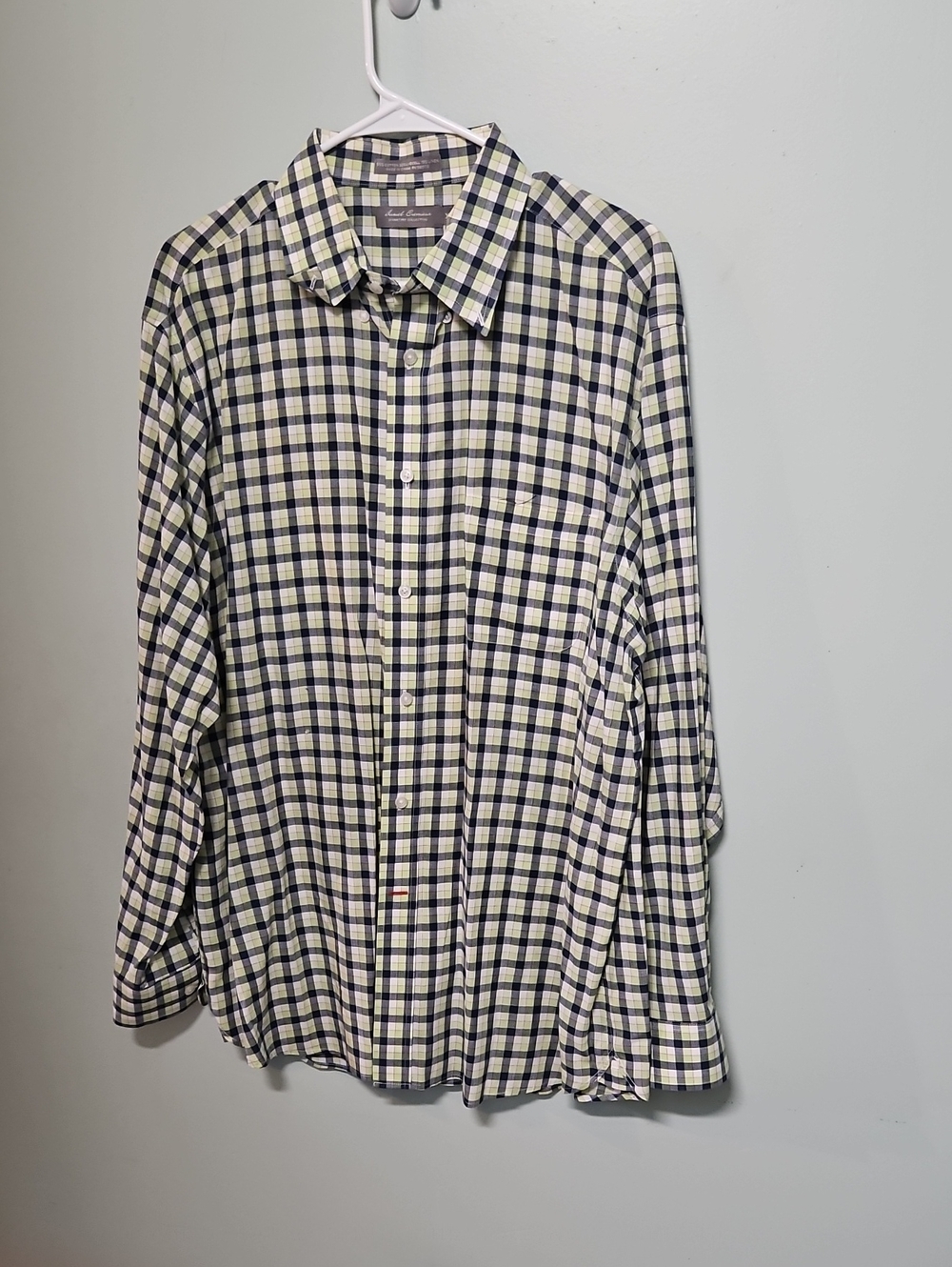 Daniel Cremieux Navy, Green & Cream Check Button-Down Shirt